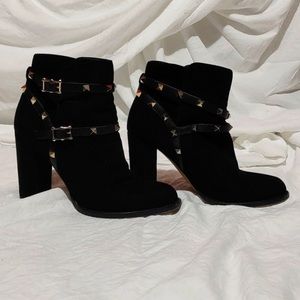 Valentino Suede Studded Accent Boots